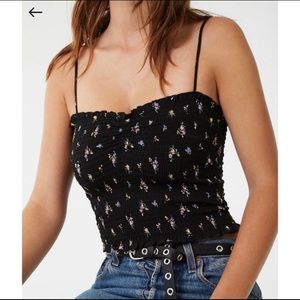 FOREVER 21 | NWT Stretchy Woven Cami Crop top spaghetti strap
